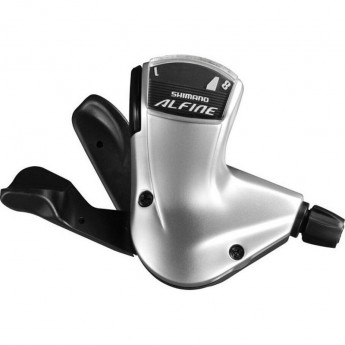 Шифтер SHIMANO ALFINE, S7008, серебристый, 8 скоростей, трос+оплетка, для СJ-S7000-8