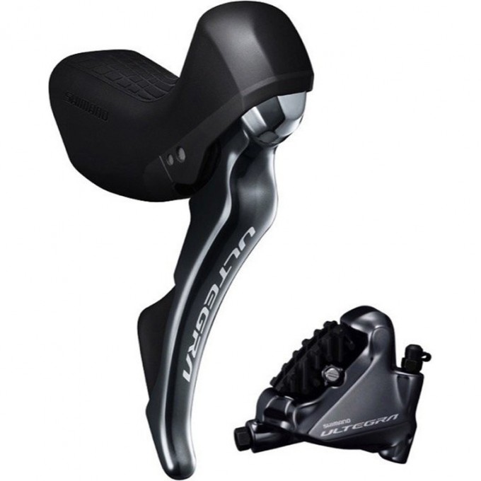 Шифтер/Тормозная ручка SHIMANO ULTEGRA, R8020(левый 2 скорости)/BR-R8070(передний), трос, оплетка, SM-BH90, для 140 мм IR8020DLF4SC100A Шифтер/Тормозная ручка SHIMANO ULTEGRA, R8020(левый 2 скорости)/BR-R8070(передний), трос, оплетка, SM-BH90, для 140 мм IR8020DLF4SC100A