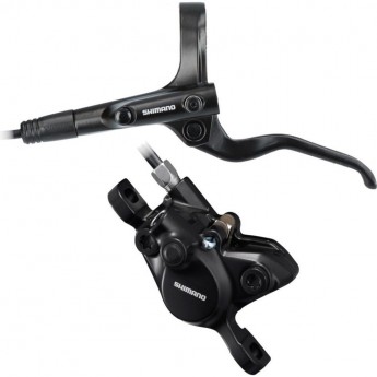 Тормоз дисковый SHIMANO MT MT201, BL(левый)/BR(передний), полимерные колодки, 1000мм, черный
