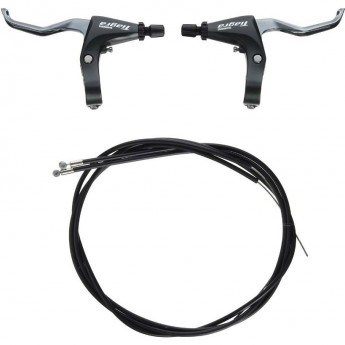 Тормозная ручка SHIMANO TIAGRA 4700, черная, правая+левая, FLAT BAR, V-BR трос+оплетка