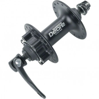 Втулка передняя SHIMANO DEORE, M525A, 36 ОТВ, QR, 6-БОЛТ, ЦВ. ЧЕРНЫЙ
