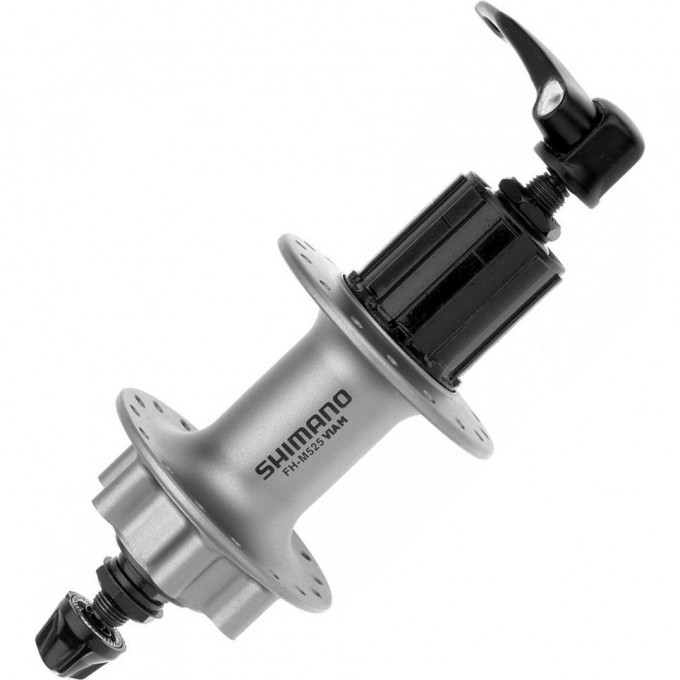 Втулка задняя SHIMANO DEORE, M525A, 32 отверстия, 8/9 скоростей, QR, 6-болтов, серебристый EFHM525ABZS Втулка задняя SHIMANO DEORE, M525A, 32 отверстия, 8/9 скоростей, QR, 6-болтов, серебристый EFHM525ABZS