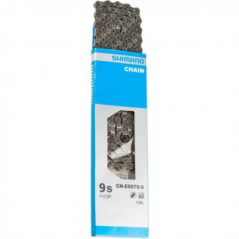 Цепь SHIMANO E6070, для 9 скоростей сзади/1 скорость спереди, 126 звеньев, с ампульным пином 1шт.