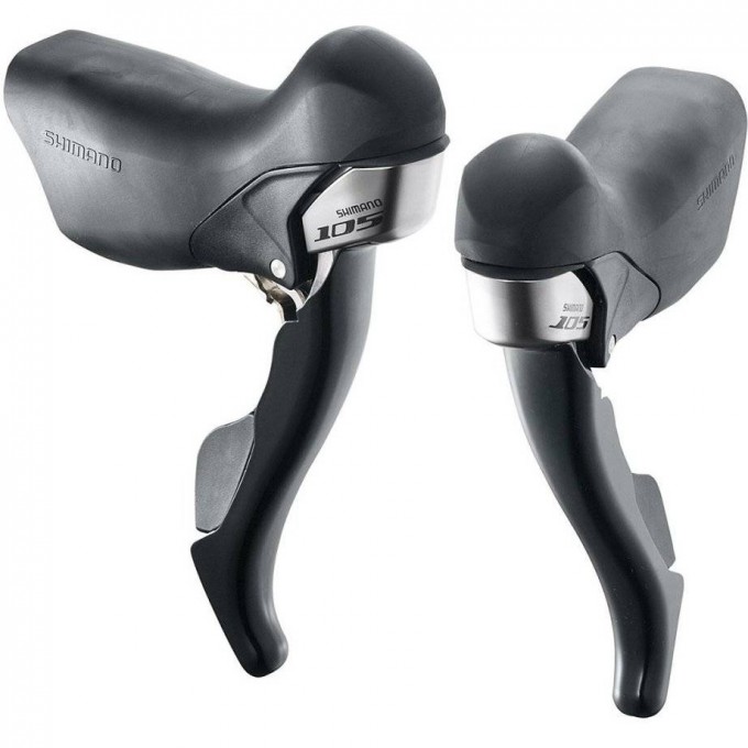 Шифтер тормозная ручка SHIMANO 105, ST-5700, левый, правый 2x10 скоростей, черный, трос+оплетка IST5700PALN Шифтер тормозная ручка SHIMANO 105, ST-5700, левый, правый 2x10 скоростей, черный, трос+оплетка IST5700PALN