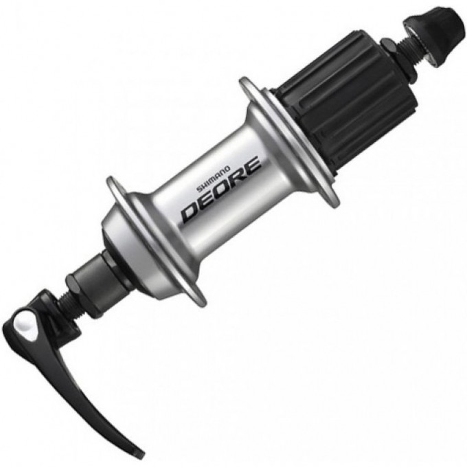 Втулка задняя SHIMANO DEORE T610, 36 отверстий, 8/9/10 скоростей, QR, серебристый EFHT610AZBS Втулка задняя SHIMANO DEORE T610, 36 отверстий, 8/9/10 скоростей, QR, серебристый EFHT610AZBS